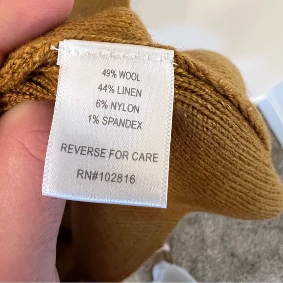 Garnet Hill Two-Piece Sweater Set in Mustard Yellow | Size S - Picture 8 of 16